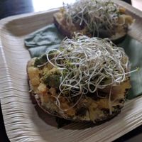 Little toasts with mushroom at Wachuma in Antigua