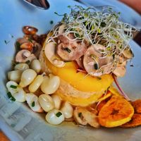 Causa cevichada at Los Andenes Vegan in Madrid