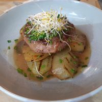 Main: Solomillo 'Beyond'  at Los Andenes Vegan in Madrid