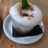 Dessert: Suspiro a la limeña at Los Andenes Vegan in Madrid