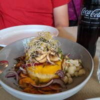 causa acevichada at Los Andenes Vegan in Madrid