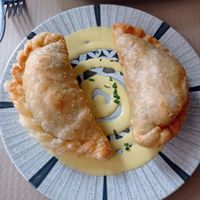 Empanadas criollas de carne at Los Andenes Vegan in Madrid