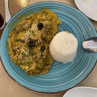Aji de setas  at Los Andenes Vegan in Madrid