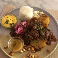 Setas arrancheras  at Los Andenes Vegan in Madrid
