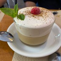 Suspiro a la limeña  at Los Andenes Vegan in Madrid