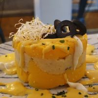 Causa limeña at Los Andenes Vegan in Madrid