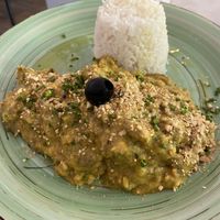 Ají de "gallina"  at Los Andenes Vegan in Madrid