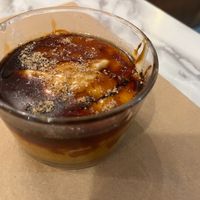Flan at Los Andenes Vegan in Madrid