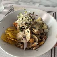 Ceviche! Sour, peppery and delicious  at Los Andenes Vegan in Madrid