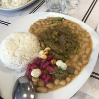 Seco con frijoles  at Los Andenes Vegan in Madrid