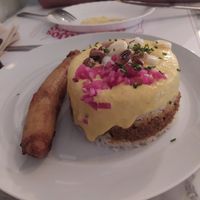 Arroz tapado at Los Andenes Vegan in Madrid