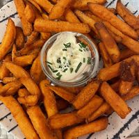 Boniato frito  at Los Andenes Vegan in Madrid