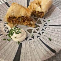 Empanada de carne vegetal  at Los Andenes Vegan in Madrid