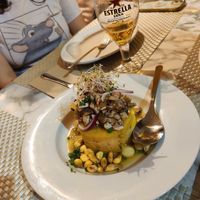 Ceviche at Los Andenes Vegan in Madrid