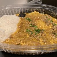 Vegan Ají de Gallina at Los Andenes Vegan in Madrid