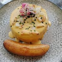 Arroz tapado at Los Andenes Vegan in Madrid