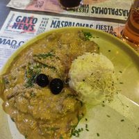 Ají de gallina at Los Andenes Vegan in Madrid