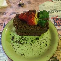 Tarta de chocolate at Los Andenes Vegan in Madrid