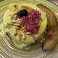 arroz tapado  at Los Andenes Vegan in Madrid