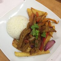 Lomos de seitán at Los Andenes Vegan in Madrid