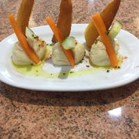 Hummus at Los Andenes Vegan in Madrid