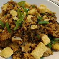 Arroz chaufa (con influencias asiáticas) at Los Andenes Vegan in Madrid