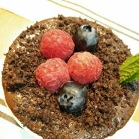 Cremoso de chocolate at Los Andenes Vegan in Madrid