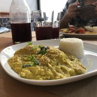 Ají de “gallina" at Los Andenes Vegan in Madrid