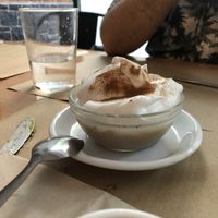 Suspiro limeño at Los Andenes Vegan in Madrid