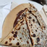 Vegan crepe with vegan "Nutella" and "digestive" cookies at Mammy's Creperie in Thessaloniki