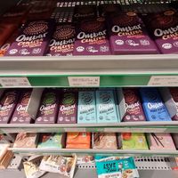 Vegan chocolate bars at Kinsarvik Naturkost in Bergen