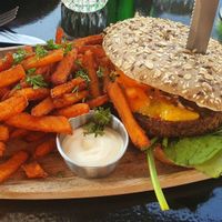 Tempeh Cauliflower Burger at Pura Vida Foodbar  - Midsland in Midsland