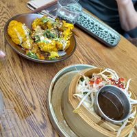 Dumplings and cauliflower at Pura Vida Foodbar  - Midsland in Midsland