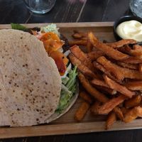 Tempeh burger at Pura Vida Foodbar  - Midsland in Midsland
