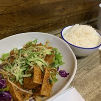 Incredible vegan tofu & sauce  at Pho Moi Vietnamese Eatery  in Katoomba