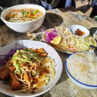 Stir-fried tofu with veg and rice at Pho Moi Vietnamese Eatery  in Katoomba