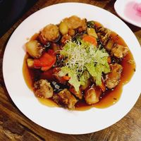 Tangsuyuk 13sgd . This is yummy! at Daehwa Vegetarian in Central Singapore