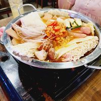 Army jeongol yummy but too much mock meat at Daehwa Vegetarian in Central Singapore