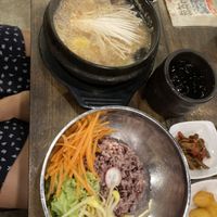 Non spicy version of fermented soybean paste stew at Daehwa Vegetarian in Central Singapore