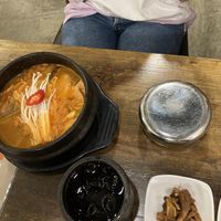 Army stew at Daehwa Vegetarian in Central Singapore