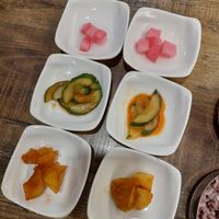 Free side dishes at Daehwa Vegetarian in Central Singapore