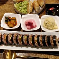 Mandu and Vegan Kimbap at Daehwa Vegetarian in Central Singapore