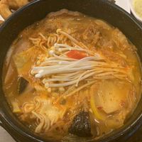Mini Budae Jjigae  at Daehwa Vegetarian in Central Singapore