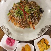 Noodles at Daehwa Vegetarian in Central Singapore