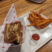 Wry Reuben with sweet potato fries at Beaut Burger in Tucson