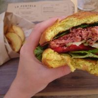 beyond meat burger at La Pentola in Rabac