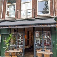 Outside terrace at SOIL Vegan Cafe - West in Amsterdam
