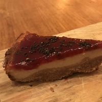 Vegan cheese cake  at SOIL Vegan Cafe - West in Amsterdam
