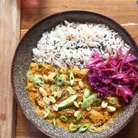 peanut curry  at SOIL Vegan Cafe - West in Amsterdam