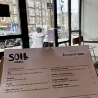 Soil menu  at SOIL Vegan Cafe - West in Amsterdam